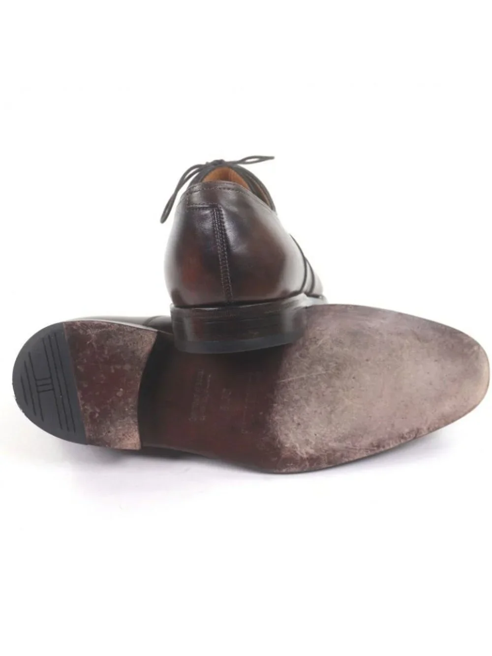 ★SOLD★ Hermes John Lobb Museum Calf Leather Wingtip Medallion Dress Shoes Brown - Picture 5 of 10